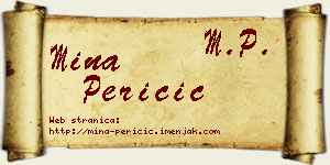 Mina Peričić vizit kartica